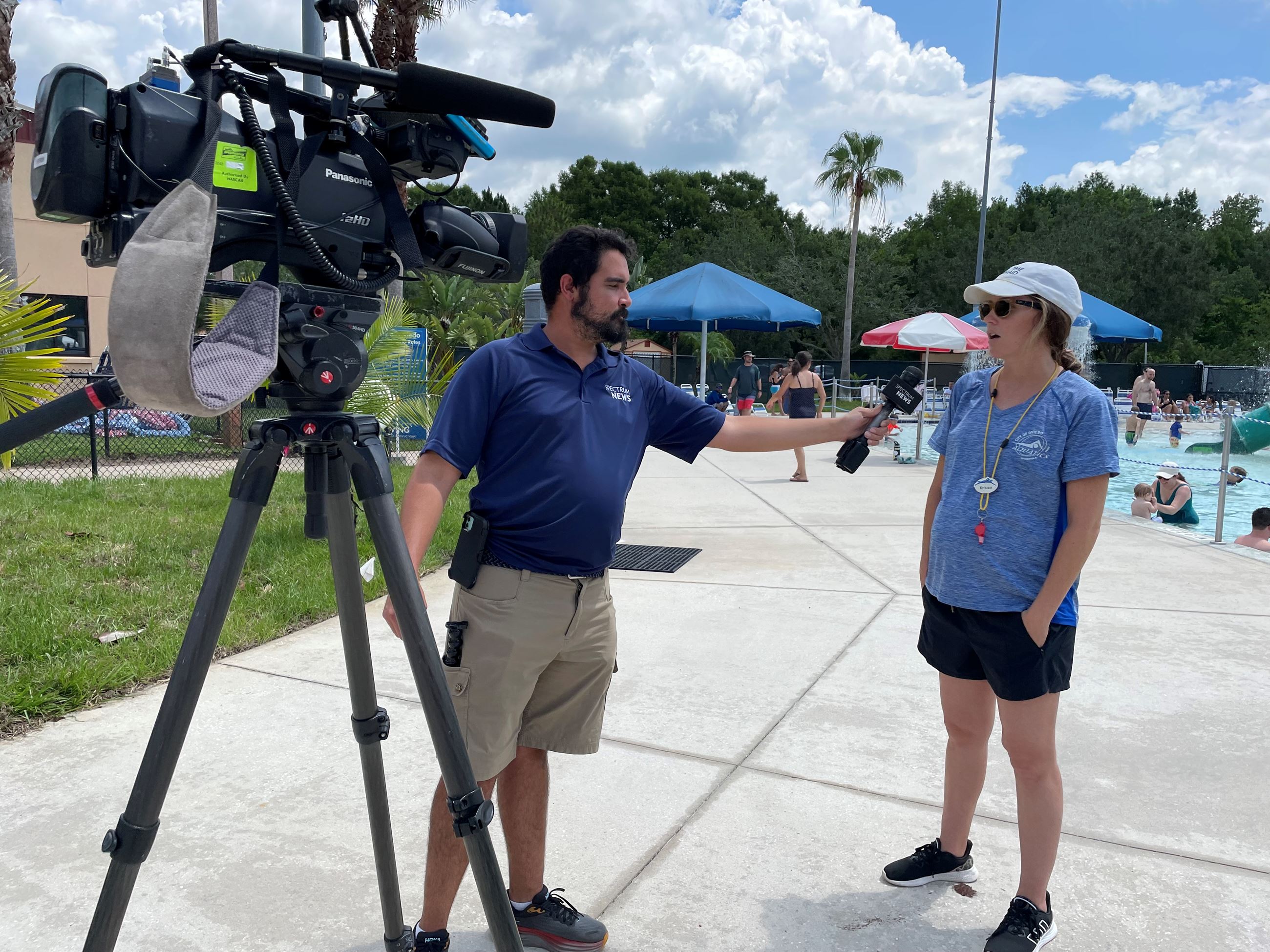 Spectrum News 13 interviewing Kristen