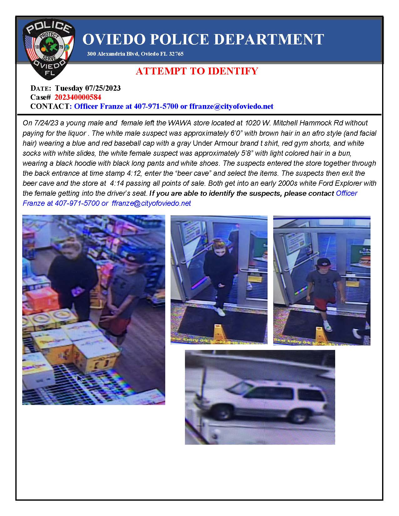 Wawa Liquor Theft