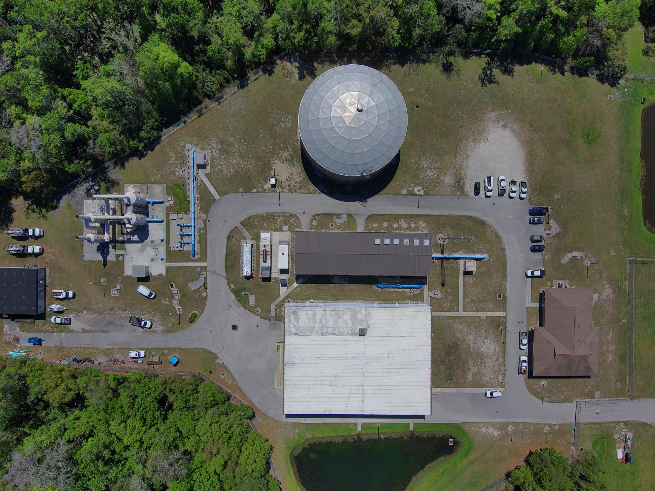 Aerial photo of Oviedo's Water Treatment Facility