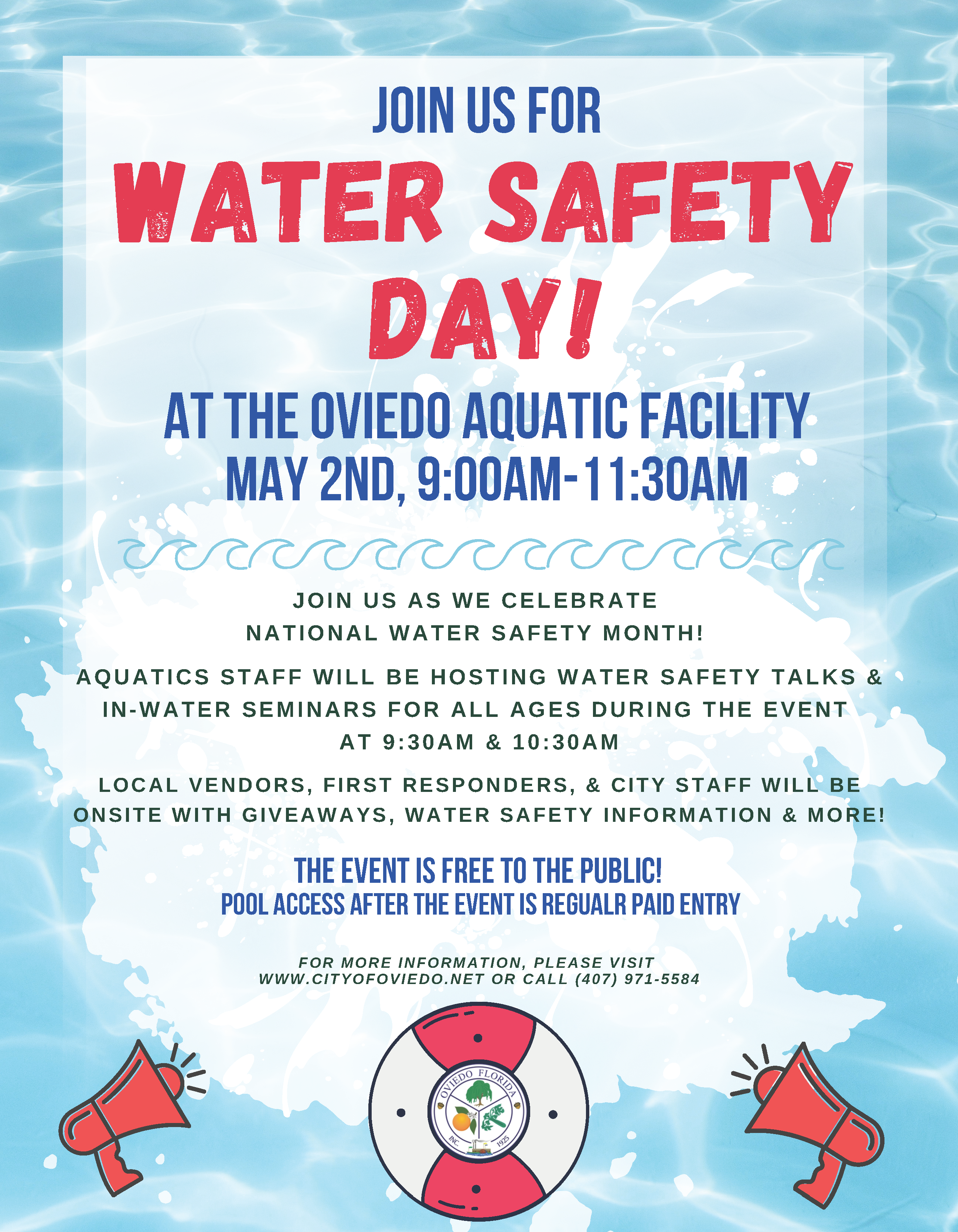 Water Safety Day 2026 Event Flyer